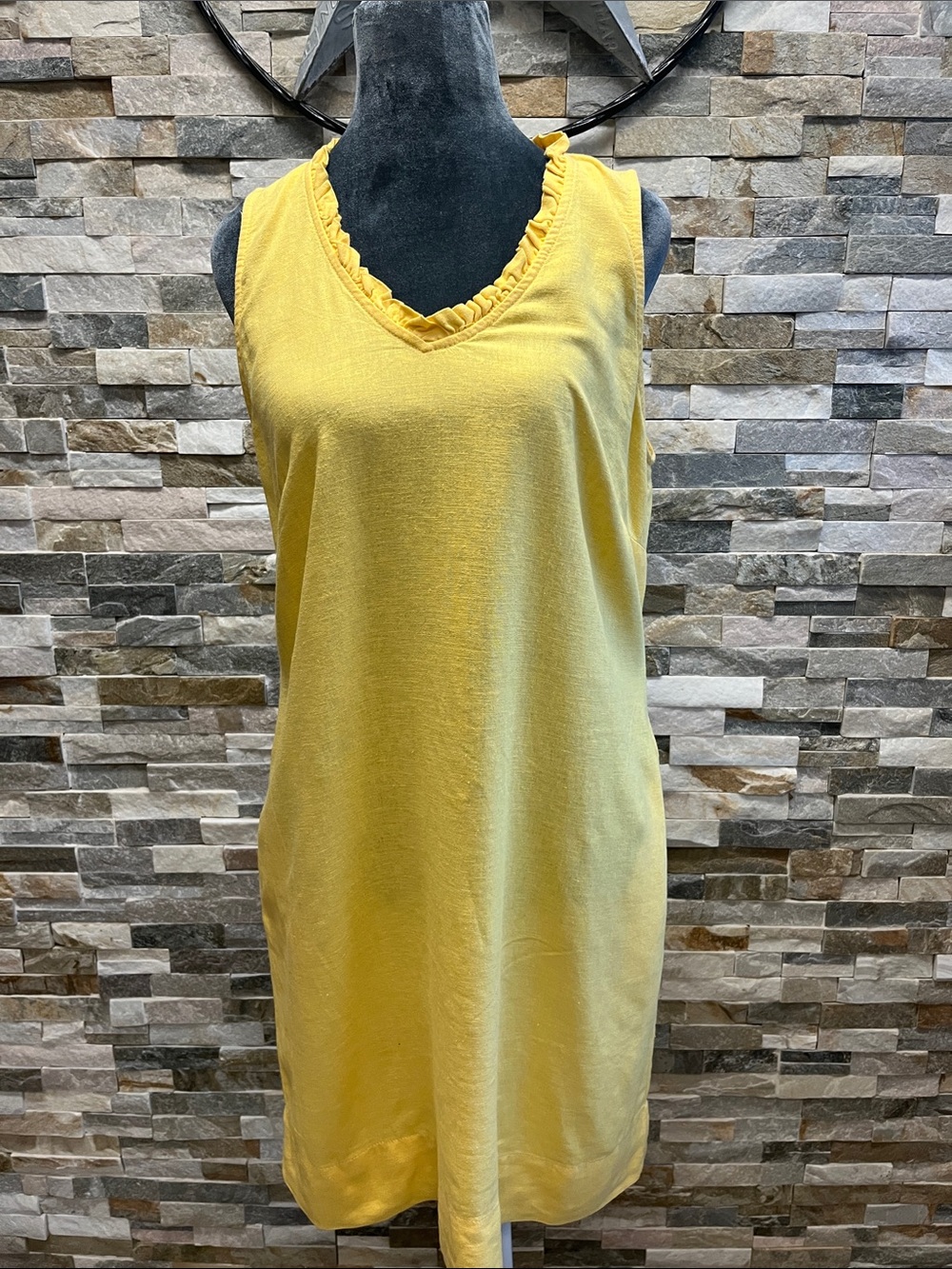 Briggs Yellow Sleeveless V-Neck Dress